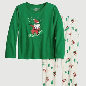Jammies For Your Families Santa Ski Team Pajama Set Girls Size 7 NWT